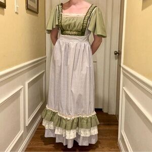 Paisley Purple and Sage Green Prairie Dress